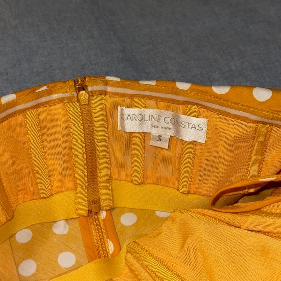 Caroline Constas Strapless Yellow Polka Dot Dress - Picture 7 of 7